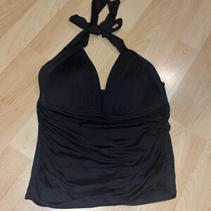 La‎ Blanca black halter tankini 8 like new